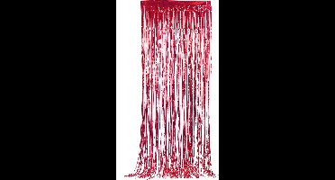 Smiffys - Shimmer Curtain Feestdecoratie - Rood