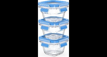 Tefal MasterSeal Glass - Babyset - 3x180ml - Vierkant - Glas - BPA-vrij