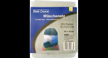 Wasnet - Waszak- Met Trekkoord en stopper- Wasbaar tot 95 Graden - 60 x 90 cm