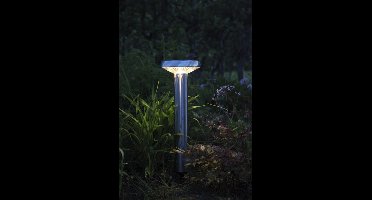 RTM Lighting Solar Priklamp -RVS -Warm Wit -45CM -Zonne-Energie