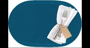 Westmark Set van 4 placemats, 45,5 x 29 cm, vinyl, blauw/donkerblauw, Saleen-collectie: Fun