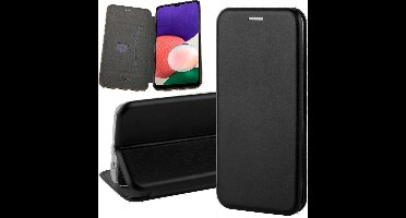 Hoesje geschikt voor Samsung Galaxy A22 5G - Bookcase Zwart - Wallet Hoesje