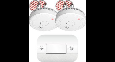 ELRO FF1840 Brandpreventieset - 2x Rookmelder 5 jaar Batterij met Magneet Montage & Koolmonoxidemelder met 10 jaar Sensor
