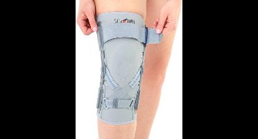 Reh4Mat Kniebrace met Bladveer Scharnieren - M - Universeel - Grijs