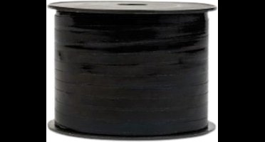 Metallic krullint zwart glimmend 250M X 5MM