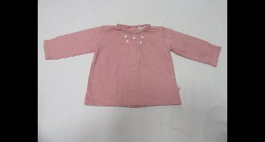 noukie's , meisje ,t-shirt lange mouw  , oud rose , 9 maand  74