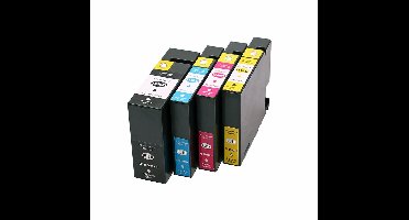 Set 4x ABC huismerk inkt cartridge geschikt voor Canon PGI2500 PGI-2500XL voor Canon Maxify iB-4000 iB-4050 iB-4100 iB-4150 MB-5000 MB-5050 MB-5100 MB-5150 MB-5155 MB-5300 MB-5350 MB-5400 MB-5450