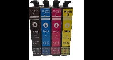 MediaHolland - Huismerk Inkt Cartridges voor Epson 29XL Printers - Set van 4 Stuks - 4 Kleuren - Epson Inktpatronen, Cartridge