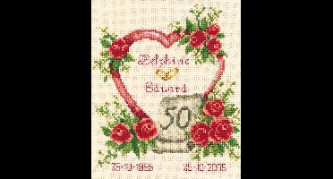 borduurpakket 75.186 huwelijksjubileum