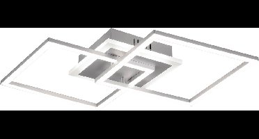 LED Plafondlamp - Plafondverlichting - Torna Venda - 25W - Warm Wit 3000K - Dimbaar - Vierkant - Mat Titaan - Aluminium