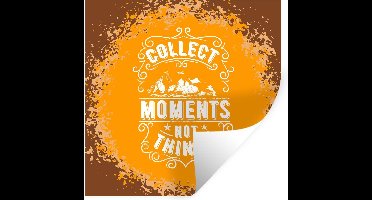 Muurstickers - Sticker Folie - Vintage - Berg - Tekst - 30x30 cm - Plakfolie - Muurstickers Kinderkamer - Zelfklevend Behang - Zelfklevend behangpapier - Stickerfolie