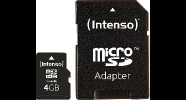 Intenso 4GB Micro SDHC 4GB Micro SDHC Klasse 10 flashgeheugen