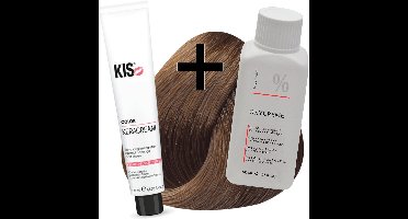 KIS haarverfset - 7G Middel goudblond  - haarverf & waterstofperoxide