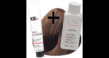 KIS haarverfset - 7N Middelblond  - haarverf & waterstofperoxide