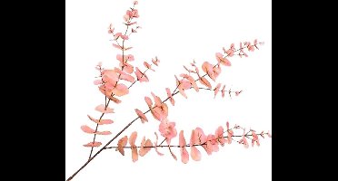 Silk-ka Kunstbloem-Zijden Bloem-Eucalyptus Tak Tak Zijde Roze 105 cm