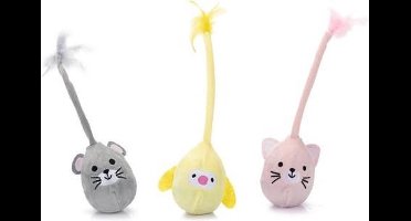 Beeztees- Kitten- Wobbler Loena - Kattenspeelgoed - Pluche - dia. 8x28 cm