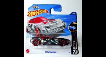 HOT WHEELS NERVE HAMMER NETFLIX 13/250 1:64 TRANSPARANT RED HW X-RACERS 1/10