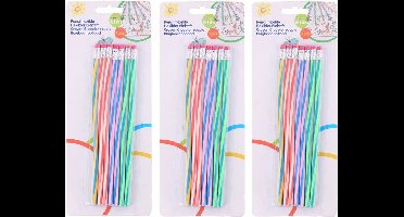 Topwrite Buigbare potloden - 21 stuks - potlood met gum - tekenen