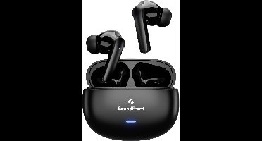 Soundfront Ultimate Draadloze Oordopjes - Bluetooth Oortjes - 26dB Active Noise Cancelling - Oortjes draadloos - Sport oordopjes - Geschikt voor Smartphones & Laptops - Zwart