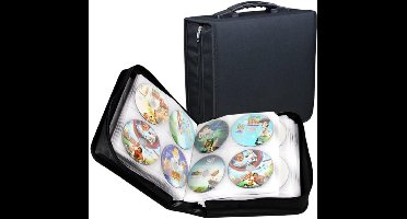 Zylo® CD Koffer - DVD Hard Kunststof Hoesje Houder - CD Organiser Portemonnee - Zwart - 34cm x 30cm x 11cm