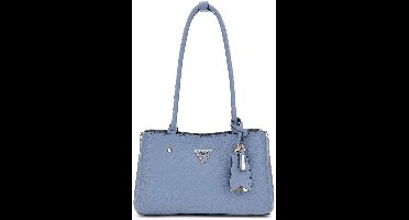 GUESS Schoudertas Meridian Girlfriend Satchel Slate Blauw