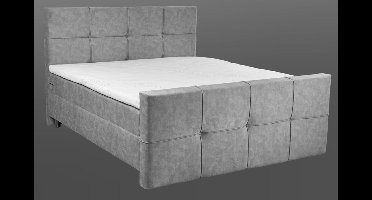 Nessa® - 140x200 Boxspringset IBIZA Antraciet - Complete Boxspring - Inclusief Orthopedische Topper