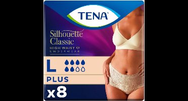 Tena Silhouet plus high waist creme L 8 Stuks