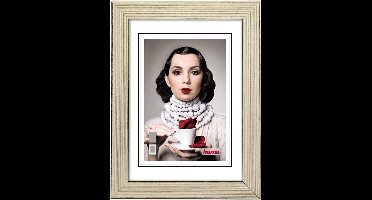 Hama Pesaro, Hout, Crème, Enkele fotolijst, 13 x 18 cm, 200 mm, 14,5 mm