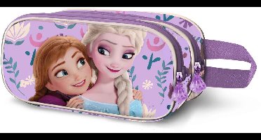 Karactermania - Disney - Frozen 2 - Paarse 3D Potloden Etui - Pennenetui - Dubbele Rits - Frozen 2 Beauty