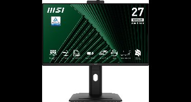 MSI Pro MP275QPDG - QHD IPS Docking Monitor - USB-C 98w - RJ45 - 27 inch