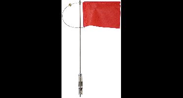 Clicker van RVS - met zijhouder/stof rood contragewicht 100mm