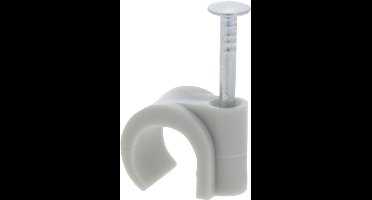 kabelclip rond 8-10 mm grijs; 20 stuks