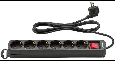 PARKSIDE® Stekkerdoos 6-voudig - 1,5 m - 3680 W - Zesdubbel - Met aan uit schakelaar