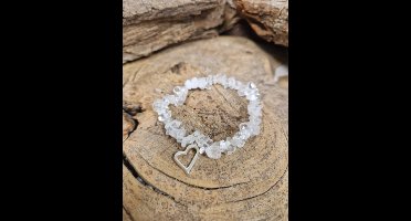 Bergkristal hart splitarmband