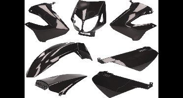 Kappenset Derbi Senda 50 R X-Treme / Derbi Senda 50 SM / Derbi Senda 50 SM X-Treme / Derbi Senda 50 SM DRD Black Edition Zwart DMP