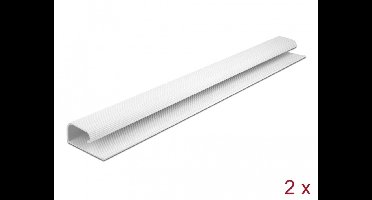 Kabelkanaal voor montage onder de tafel 57 x 25 mm - lengte 400 mm 2 stuks wit