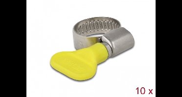 Delock Butterfly Hose Clamp 13 - 19 mm 10 pieces yellow
