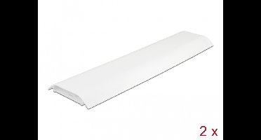 Kabelkanaal zelfklevend met kabelbevestiging 85 x 10 mm - lengte 300 mm 2 pc's wit