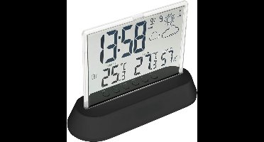 ApexArte® Weerstation Binnen en Buiten - Weerstation Draadloos Binnen Buiten - Weerstation met Buitensensor - Zwart