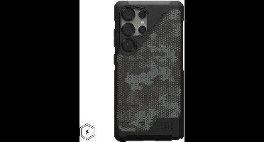 UAG Metropolis LT geschikt voor MagSafe Backcover geschikt voor Samsung Galaxy S25 Ultra - Micro Hex Camo Graphite