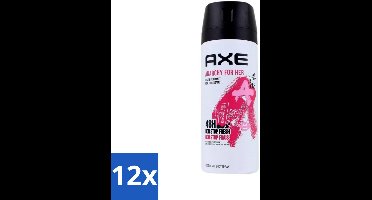 Axe - Deodorant Bodyspray - 48hrs Non Stop Fresh - Anarchy For Her - Rose & Bergamot - 150 ml - Voordeelverpakking - 12 stuks