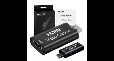 Capture Card HDMI naar USB - Zenwire - 4K - Video/Game Capture - HDMI naar USB - Video Capture geschikt voor Nintendo, PlayStation, Xbox, Windows, MAC, Android, IOS, Linux - Zwart