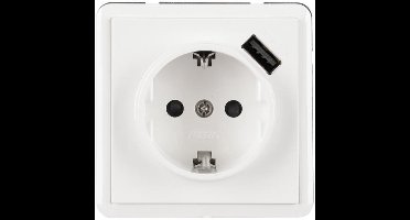 PEHA ST inbouwcontactds 1-voud ra/usb 2.1a polar wit