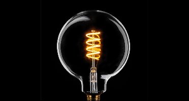 ETH Globe 125mm Filament spiraal LED 4w E27 240v 2200K dimbaar Helder glas