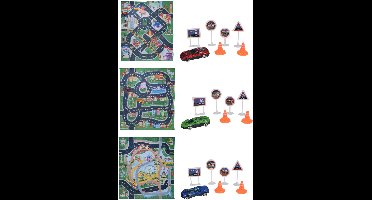 Koopman International BV Auto Speelmat - Groot speelkleed voor 3+ jaar