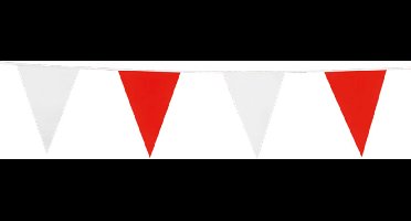 12x Vlaggenlijn Rood / Wit 10 meter - Verjaardag Feest Party Festival Poolparty Decoratie
