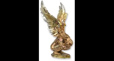 Steampunk figuur - Gehurkte engel - Resin - 33,2 cm hoog