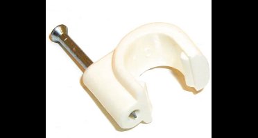 Tack spijkerclip 9mm 100 stuks in doos wit