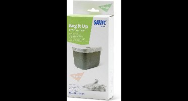SAVIC - Bag It Up - kattenbakzakken - met snelbinder - 58.5 x 39 x 39.5 - 30% gerecycleerd plastiek - 6 stuks