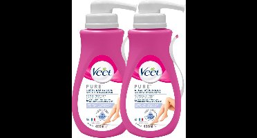 Veet - Ontharingscreme - Gevoelige Huid - Silk & Fresh - 400ml x2 - Voordeelverpakking